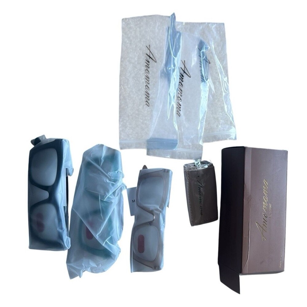 NEW Amomoma 3 Pack Reading Glasses 3.0 Strength Retro Square Blue Light